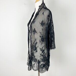 Avid Love Black Sheer Mesh Lace Topper Whimsigoth Fairy Size XS Women's